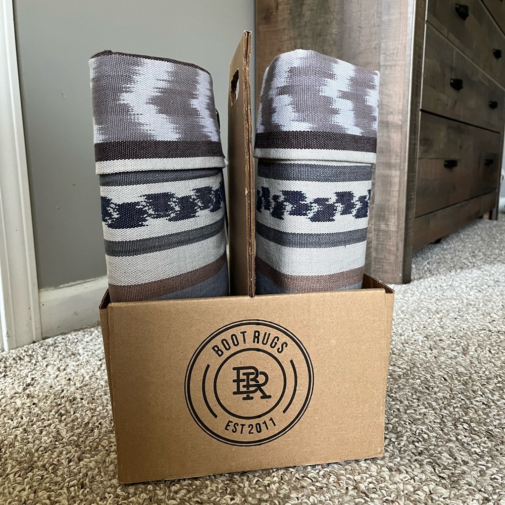 Purple aztec boot rugs